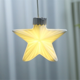 CERAMIC ORNAMENT STAR WITH LED LIGHT